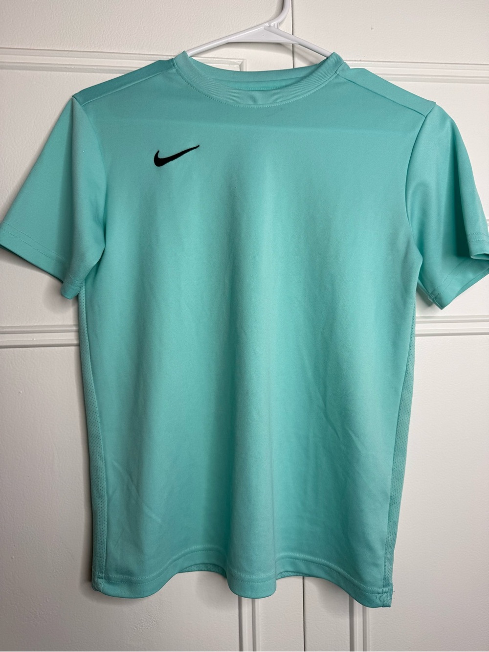 Nike Short Sleeve Tee in Aqua Green with Black Logo